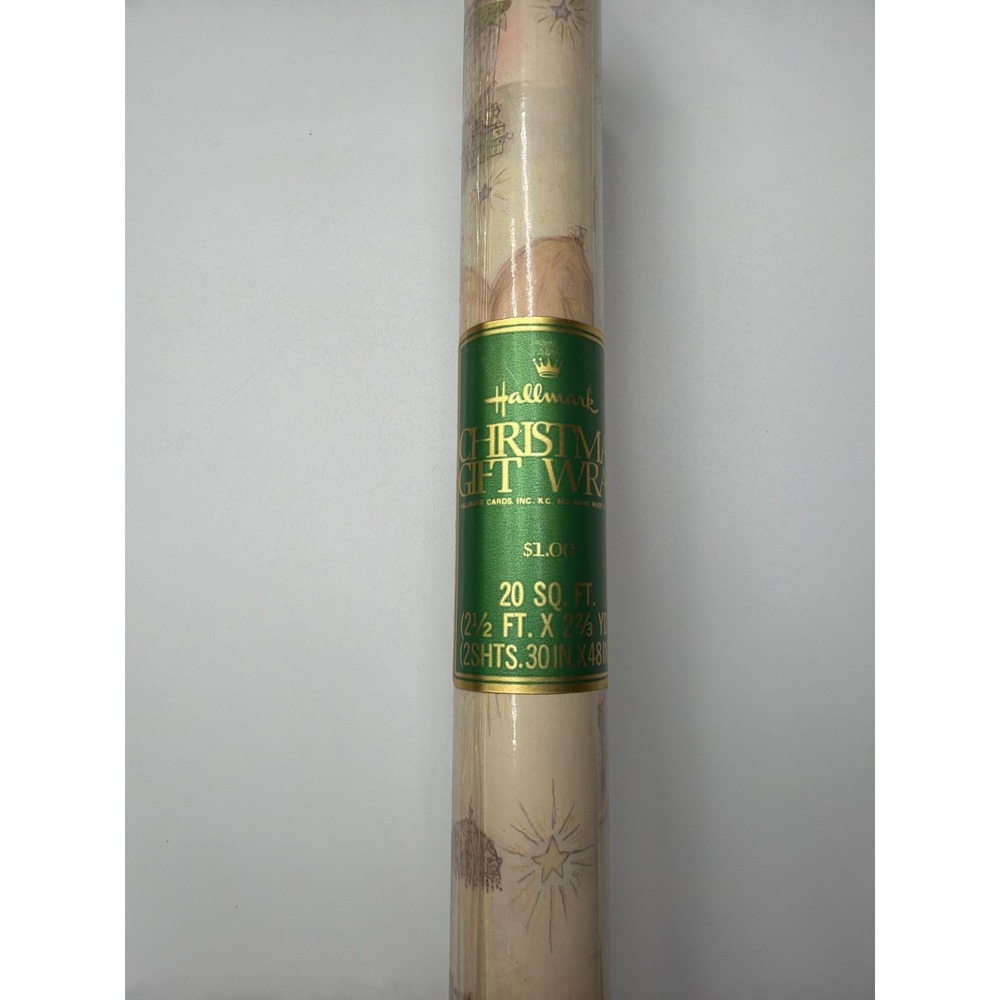 Hallmark Christmas Gift Wrap Precious Moments‎ Children Vintage 20 Sq Ft Roll